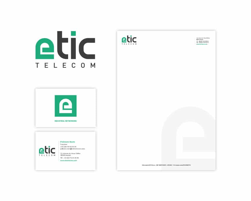 Identité visuelle et logo Etic Télécom