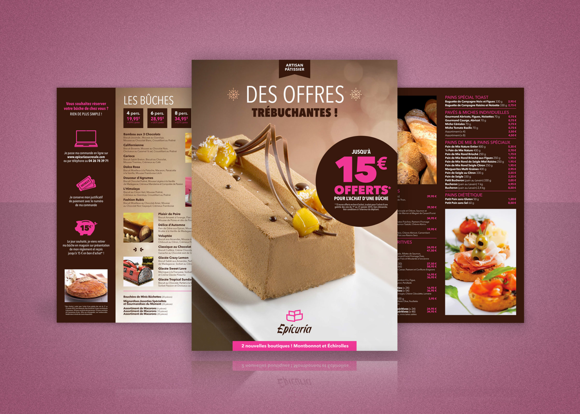 EPICURIA : DEPLIANT SPECIAL NÖEL AVEC DES OFFRES TREBUCHANTES