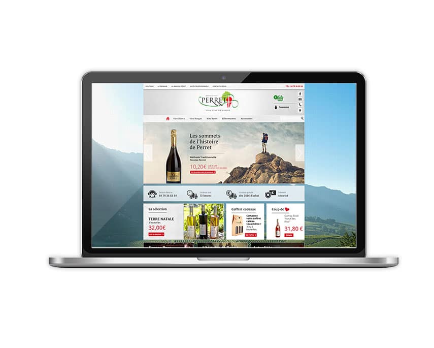 SIte e-commerce Vins Perret